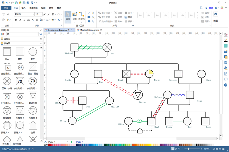 绘制家系图的软件