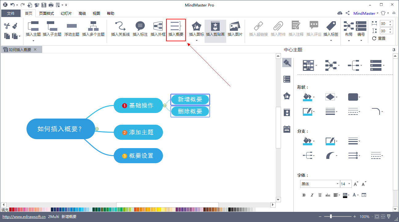 概要插入