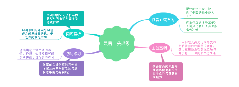 最后一头战象思维导图