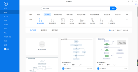 项目流程图新建