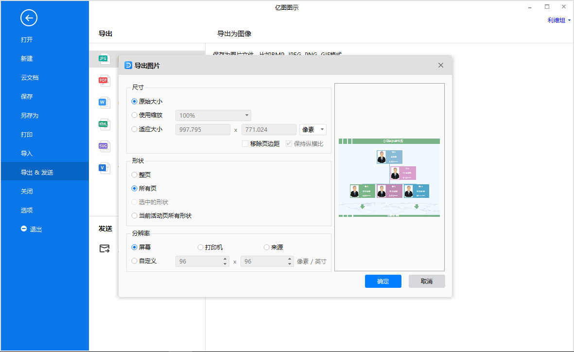 组织结构图保存